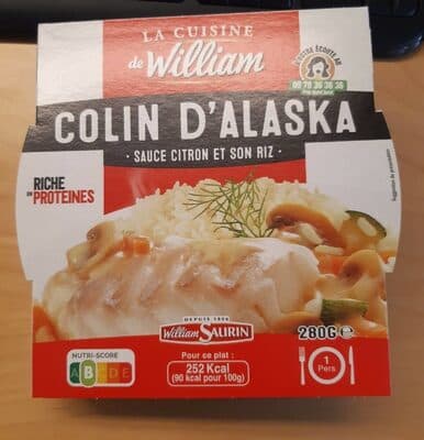 Colin d'Alaska sauce citron et son riz