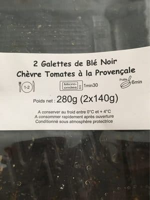 2 galettes chèvre
