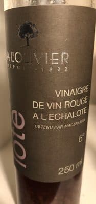 Vinaigre de Vin Rouge à l’Échalote