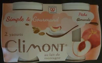 2 yaourts Pêche Amande