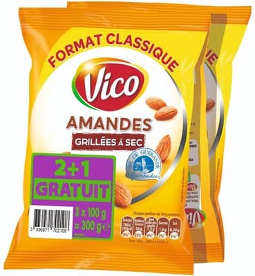 Amandes Grillées à sec et salées au sel de Guérande