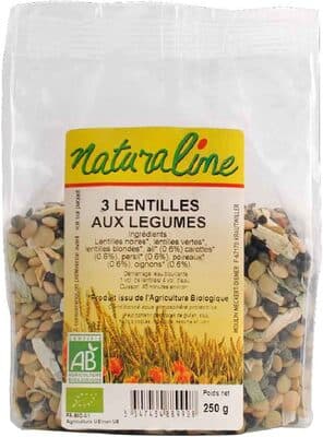 3 lentilles aux légumes
