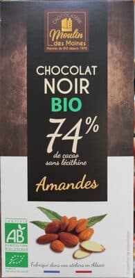 Chocolat noir aux amandes entières
