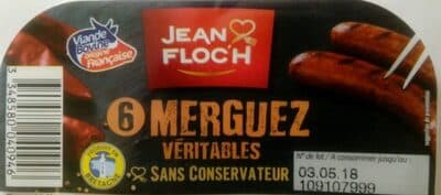 Merguez boeuf mouton JEAN FLOC'H, 6 pieces