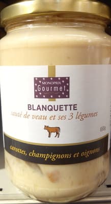 Blanquette sauté de veau et ses 3 légumes