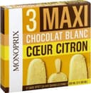 3 Maxi chocolat blanc coeur citron