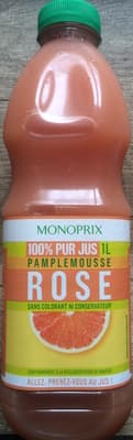 100 % Pur Jus Pamplemousse Rose