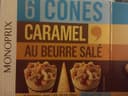 6 Cônes Caramel au Beurre Salé