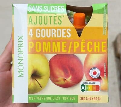 4 Gourdes Pomme Pêche