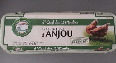 12 oeufs frais d'Anjou