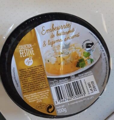 Embeurrée de butternut et legumes ancien