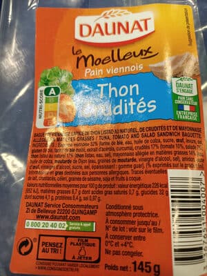 Le Moelleux Thon Crudités
