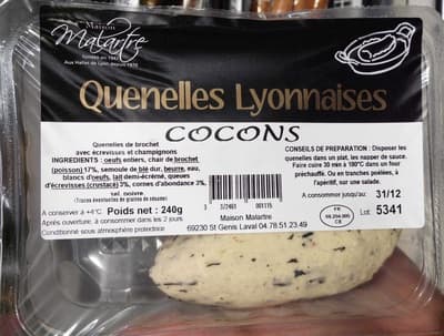 Quenelles lyonnaises cocons