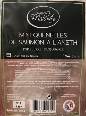 Mini quenelles de saumon à l'aneth