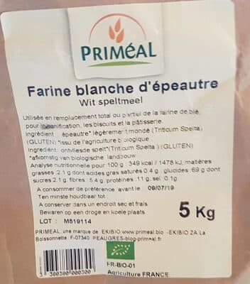 Farine blanche d'épeautre