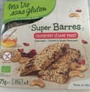 Super barre cranberry sesame pavot