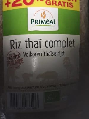 Riz thaï complet