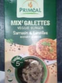 Mix'galettes sarrazin et lentilles