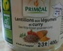Lentillons aux légumes et curry