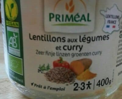 Lentillons aux légumes et curry