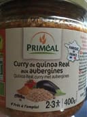 Curry de quinoa real aux aubergines