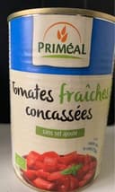 Tomates fraiches concassées