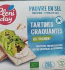 Tartines craquantes au froment pauvre en sel