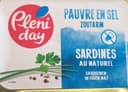Sardines au naturel pauvre en sel