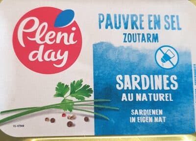 Sardines au naturel pauvre en sel