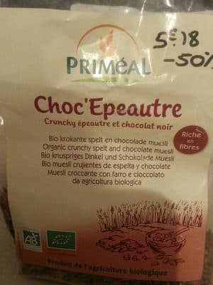 Choc'Épeautre - Crunchy épeautre et chocolat noir