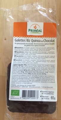 Galettes riz quinoa au chocolat