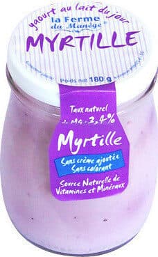 180G YAOURT LAIT ENTIER DU JOUR MYRTILLE FERMIER