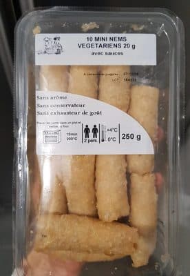 10 Mini nems végétariens avec sauces