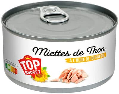 Miettes de thon à l'huile de tournesol 160g (1/5)