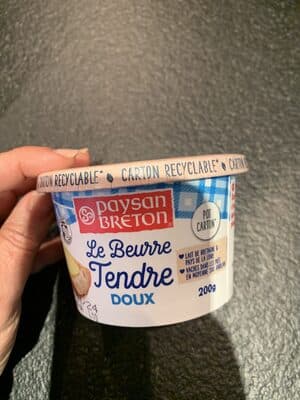 Le beurre tendre doux