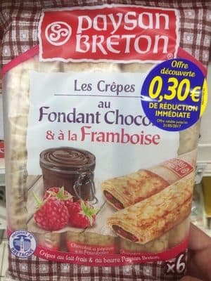 Les Crêpes au Fondant Chocolat & à la Framboise