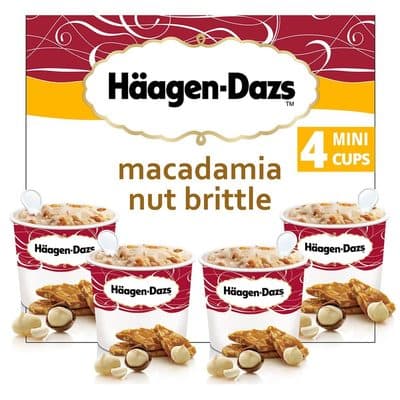 4 Minipots de glace - Macadamia Nut Brittle