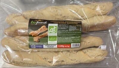 4 baguettes saveur douce