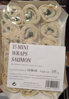 15 Mini Wraps Saumon