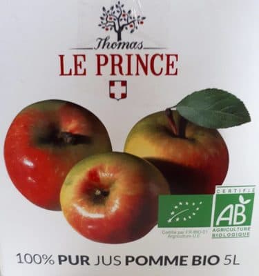 100% pur jus de pomme bio 5L