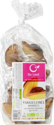 9 Madeleines Marbrées au chocolat équitable pur beurre