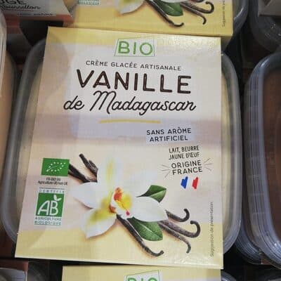 Crème glacée  à la Vanille de Madagascar bio