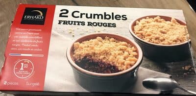 2 Crumbles fruits rouges