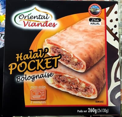 Halal' Pocket Bolognaise surgelé