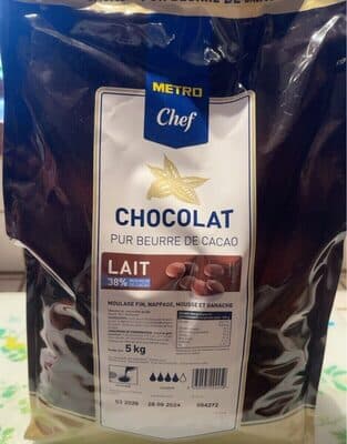 Chocolat au lait 38%