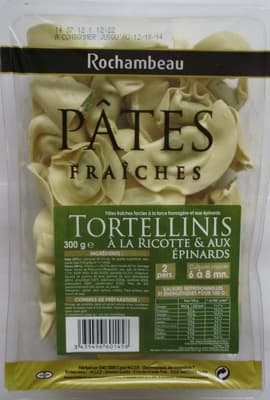 Tortellinis à la ricotte & aux épinards