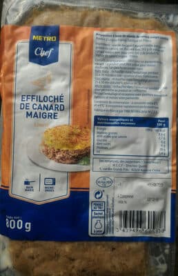 Effiloché de canard maigre confit