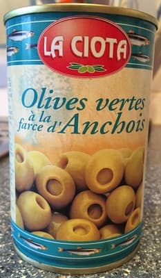 Olives vertes à la farce d'Anchois