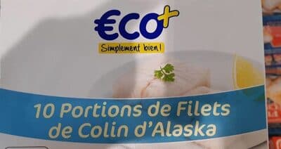 10 portions de filets de colin d'Alaska