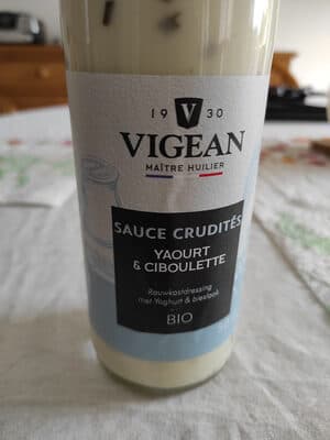 Sauce Crudités Yaourt Et Ciboulette Biologique